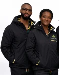 African Print Softshell Jacket – Black Edition